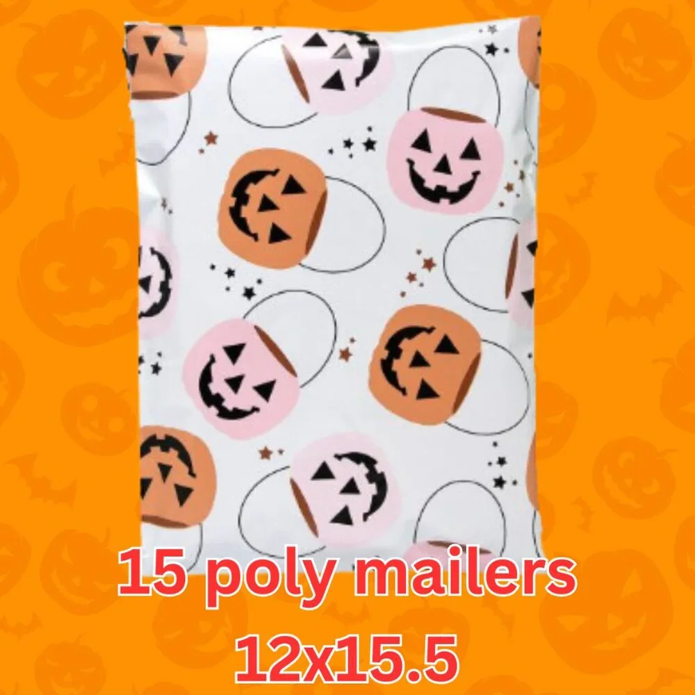 15 polymailers size 12x15.5 halloween theme